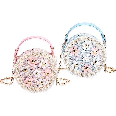 little girls Cute silicone mini jelly handbag kids Candy Color Crossbody  coin purses pearl shoulder bag