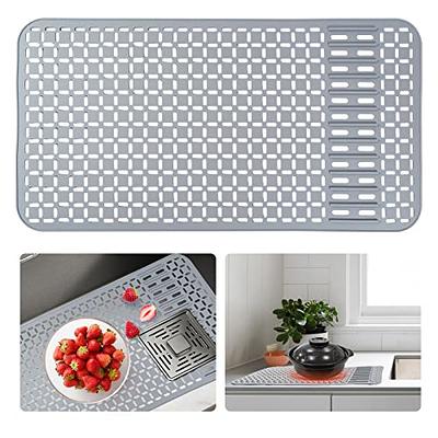 Drain Mat Kitchen Silicone Dish Drainer Mats Large Sink Drying Worktop  Organizer Drying Mat for Dishes Tableware 1pcs 