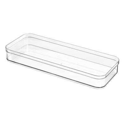 iDesign High Rise Multi-purpose 3 Shelf Plasic Bathroom Organizer, 12 x 3  x 5.25, Clear 