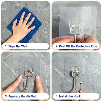 4 Heavy Duty Adhesive Hanging Hooks