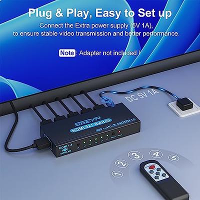 StarTech.com HDMI Splitter 1 In 2 Out 4k 30Hz 2 Port Aluminum HDMI Multi  Port HDMI Audio Splitter - Office Depot