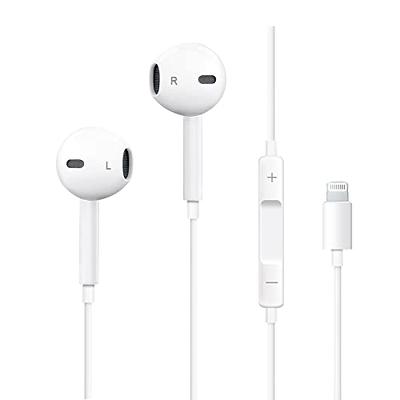 Apple Earbuds with Lightning Connector【Apple MFi Certified】 Wired iPhone  Headphones(Built-in Microphone & Volume Control) Compatible with iPhone