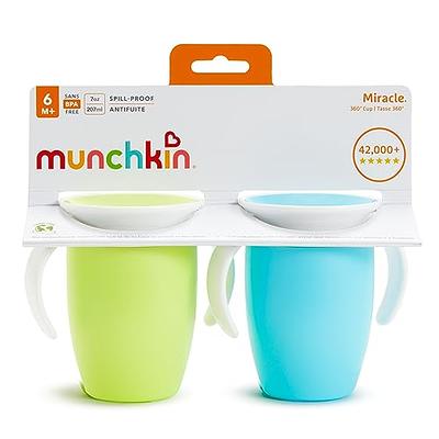 Munchkin® Miracle® 360 Trainer Sippy Cup with Handles, Spill Proof, 7  Ounce, 2 Pack, Green/Blue