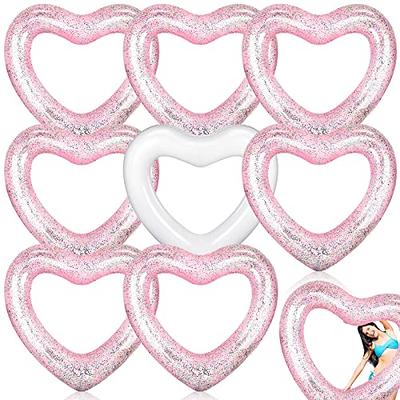 Honoson 8 Pcs Heart Pool Float 47.3 x 43 Inch Inflatable Swimming