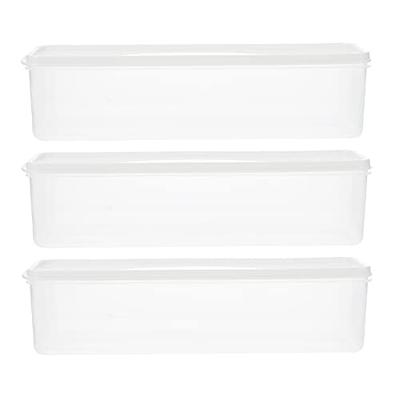 Zerodeko 3pcs plastic basket plastic bins for storage with lids Storage  small plastic storage containers with lids plastic containers with lids for