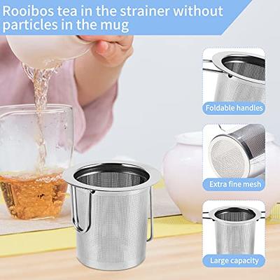  2 PCS Glass Tea Infuser, Glass Reusable Tea Strainer with Cork  Lid Drinkware for Loose Tea, Tea Diffusers For Loose Tea : Home & Kitchen