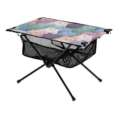 Giantex Folding Camping Table, Roll-Up Folding Table w/Carry Bag, Portable  Aluminum Picnic Table, Low Height Beach Table for Outdoor Use, Travel, BBQ