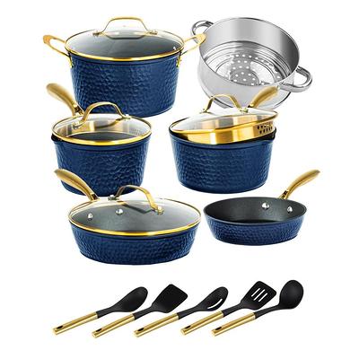 GraniteStone Diamond 23.4-in Aluminum Cookware Set with Lid in the Cooking  Pans & Skillets department at