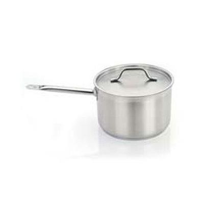 Vigor SS1 Series 4 Qt. Stainless Steel Sauce Pan with Aluminum-Clad Bottom  and Cover