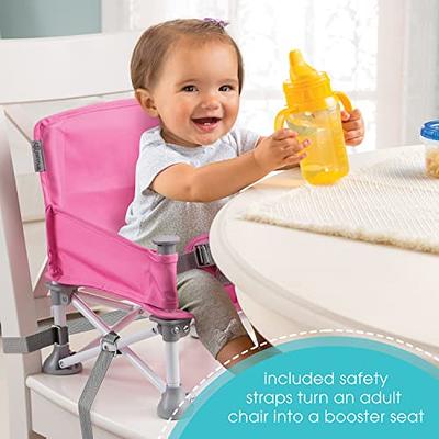 Baby Portable Booster Seat with Double Tray, BabyBond Upgraded Toddler  Travel Baby Chair, Booster Seat for Dining Table, Stable and Foldable Booster  Baby Chair for Indoor/ Outdoor (Grey) 