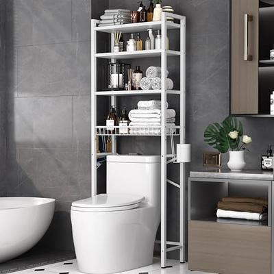 AMBIRD Over The Toilet Storage, 3-Tier Bathroom Organizer Over Toilet with  Sturdy Bamboo Shelves,Multifunctional Toilet Shelf,Easy to Assemble and