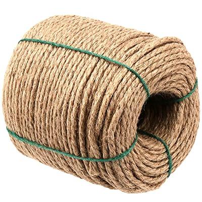 Natural Hemp Rope, 1/4 Inch Heavy Duty Jute Twine for Cat Tree and