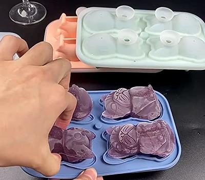 KFKAO Frenchie Bulldog Ice Cube Tray, A Set of 4 French Bulldog