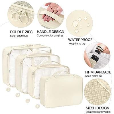 9 Set Packing Cubes for Suitcases,Packing Cubes with Shoe Bag, Cosmetics Bag,  Clothing Bag, Accessories Bags Packing Cubes for Travel Luggage Organizer  Women Men(Beige) - Yahoo Shopping