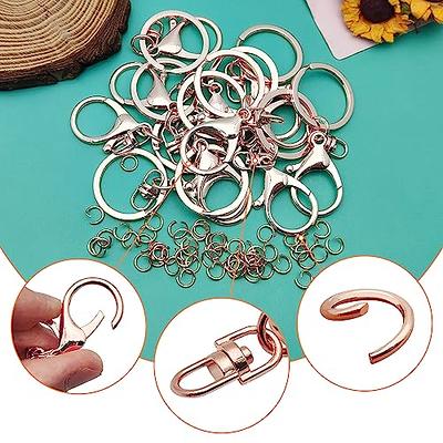 100 Pcs Premium Swivel Snap Hooks with Key Rings,Metal Lanyard Keychain  Hooks Lobster Clasps for Key Jewelry DIY Crafts 1.38inch/35mm(50 Pcs  Lanyard