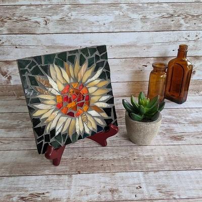 Craft Kits For Adults, Sunflower Trivet, Mosaic Kit, Diy Sunflower