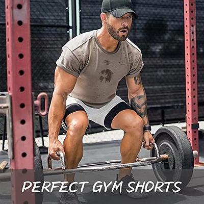 Men's 2 in 1 Running Training Shorts Gym Athletic Workout Shorts with  Pockets