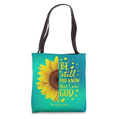 Psalm 46:10 Be Still Cotton Tote Bag Christian Tote Bag Scripture Tote Bag  Christian Gifts 