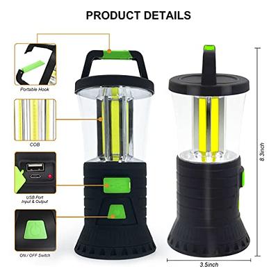 Camping String Lights-Camping Lantern with String Light(33Ft),Rechargeable  Flashlights with 4000mAh Charger,IP44 Waterproof Camping Lights,Portable