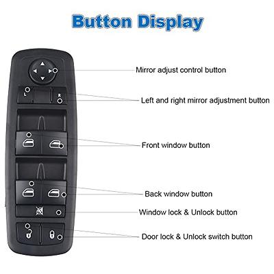 Power Master Window and Wing Mirror Control Switch Adjust Button