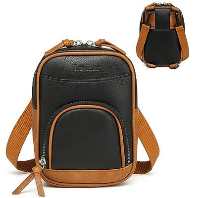 UTO Sling Bag for Women Crossbody Trendy Chest Belt Bag Convertible  Backpack Purse with Wide Shoulder Zip Straps