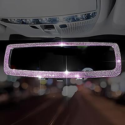 Bling Car Rear View Mirror Accessories with Crystal Diamonds & Rhinestones,  Patent Owner Car Interior Trim Cover Decor Gift for Mother Women ＆ Girls  (Pink) - Yahoo Shopping