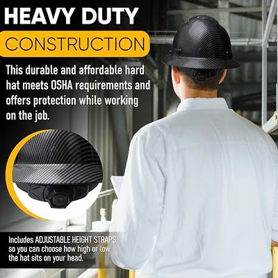 Full Brim Hard Hat For Engineer Construction Work Cap For Men ANSI Approved  HDPE Safety Helmet with 6 Point Adjustable