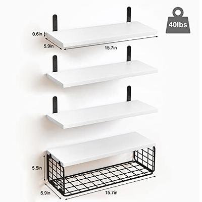 Wall Mounted Storage Basket Metal Mesh Shelf Rack bathroom