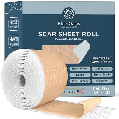 JJ CARE Soft Silicone Tape, 1.6” x 60” Flexible Silicone Scar Tape, Medical  Grade Silicone Strips for Scars, Washable & Reusable Scar Tape for Surgical  Scars, Latex-Free Scar Tape 