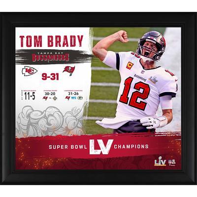 Tom Brady & Rob Gronkowski Super Bowl LV Champions Tampa Bay Buccaneers  8x10 Framed Football Photo