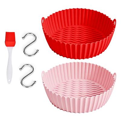 Round Silicone Air Fryer Liner Silicone Backing Tray, For