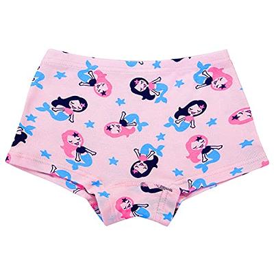 Cotton Little Girls Boyshort Underwear 6-Pack | Soft Kids Panties Toddler  Boxer Briefs