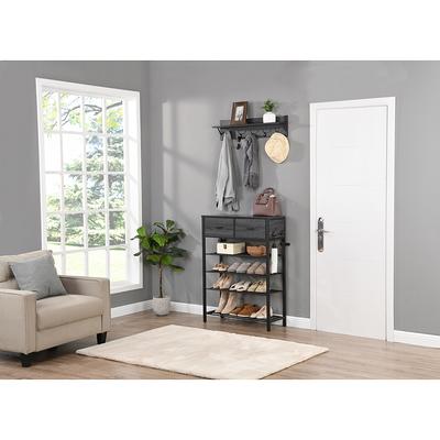 Entryway 4-tier Shoe Shelf with Drawers, Coat Rack, One Set Entryway Shoe  Rack with Storage and Hooks - Yahoo Shopping