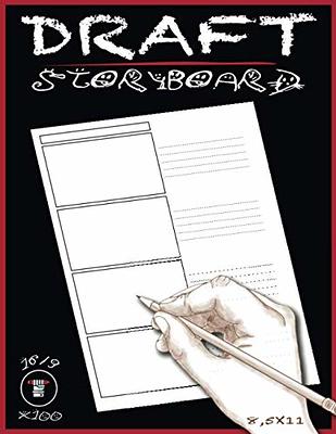 storyboard: notebook, sketchbook 8.5x11 with pages for storytelling  (Paperback)