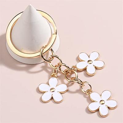 Hosby 2 Pcs Bag Charms for Handbags, Women's Flower Bag Chains Pendant Accessories for Wallet Purse Shoulder Bag Decorations