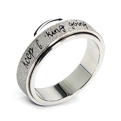 LuckyAmor Spinner Anxiety Ring for Women –Fidget Spinner Ring Men