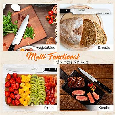 Buy Wooden Chopping Board with Knife Set and Scissor, 6 Piece