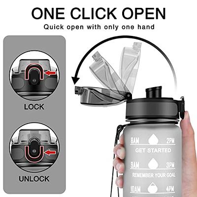  32 oz Water Bottles With Motivational Time Maker, Esgreen Big 1  liter No Straw Water Jugs For Drinking, Tsa Approved BPA-FREE Plastic  Measured Water Bottle 32oz With Strap For Sports Travel