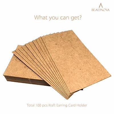 400 PCS Kraft Paper Earring Cards 4 Styles Earring Card Holder for Hanging  Paper Earring Display Cards 