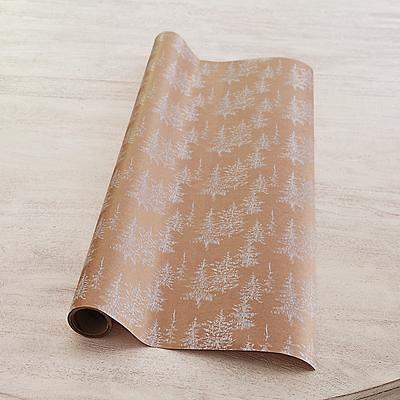 Snowy Trees Jumbo Rolled Gift Wrap - Yahoo Shopping