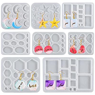 Katutude 8 Set of Earring Resin Molds, Silicone Jewelry Molds