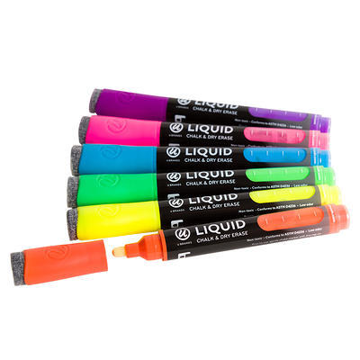 Wet Erase Markers, LAZGOL Bulk Pack of 16 (12 Vibrant Colors) Fine Tip Overhead Transparency Smudge Free Markers for Dry Erase Whiteboard