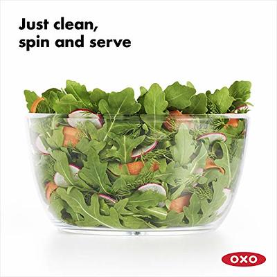  OXO Good Grips Glass Salad Spinner, Large/6.22 Quart, Clear:  Home & Kitchen