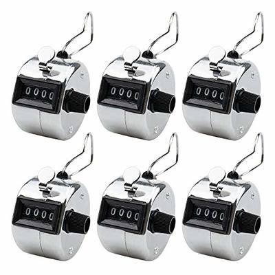 KTRIO Pack of 6 Colors Handheld Tally Counter 4-Digit Number Count Clicker  Counter, Hand Mechanical Counters Clickers Pitch Counter for Coaching