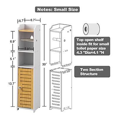  Toilet Paper Holder:Toilet Paper Holder Stand,Small Bathroom  Storage Cabinet Bathroom Organizer-White by AOJEZOR : Tools & Home  Improvement