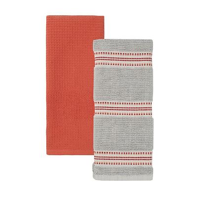 Food Network Dobby Ribbed Kitchen Towel 2-pk., Med Orange - Yahoo Shopping