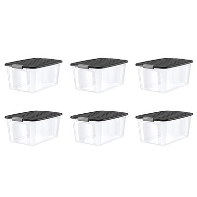 IRIS Large 17-Gallons (68-Quart) Clear Tote with Standard Snap Lid in the Plastic  Storage Containers department at