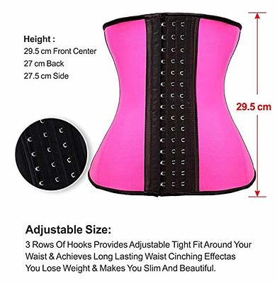 YIANNA Waist Trainer for Women Underbust Latex Sport Girdle Corsets Cincher Hourglass  Body Shaper, (Rose, L) - Yahoo Shopping