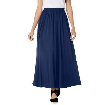 Plus Size Women's Pull-On Elastic Waist Soft Maxi Skirt by Woman Within ...