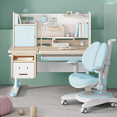 Beadboard Classic Small Space Desk and Sherpa Ivory Airgo Desk Chair Set